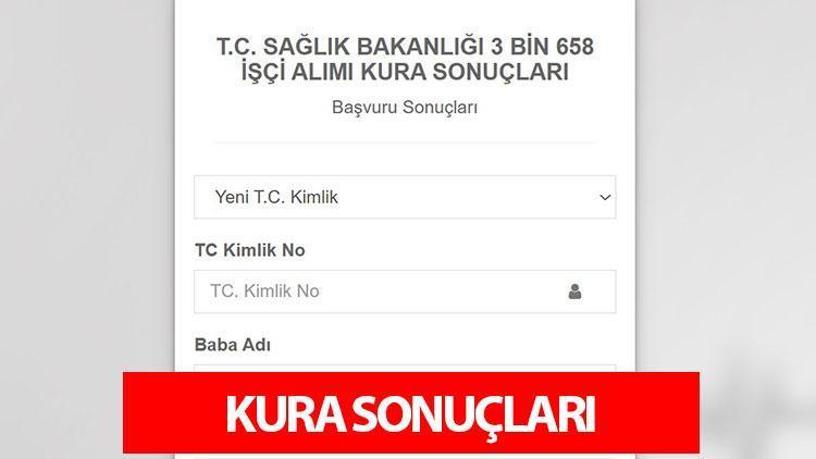 Sağlık Bakanlığı Kura Sonuçları